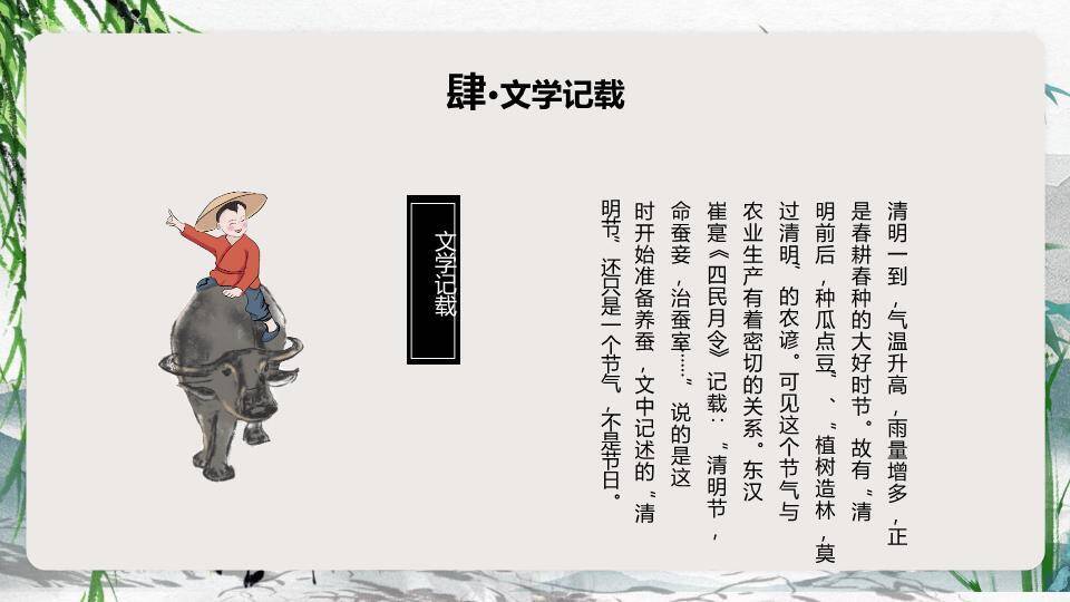 清明节古风文化PPT模板9