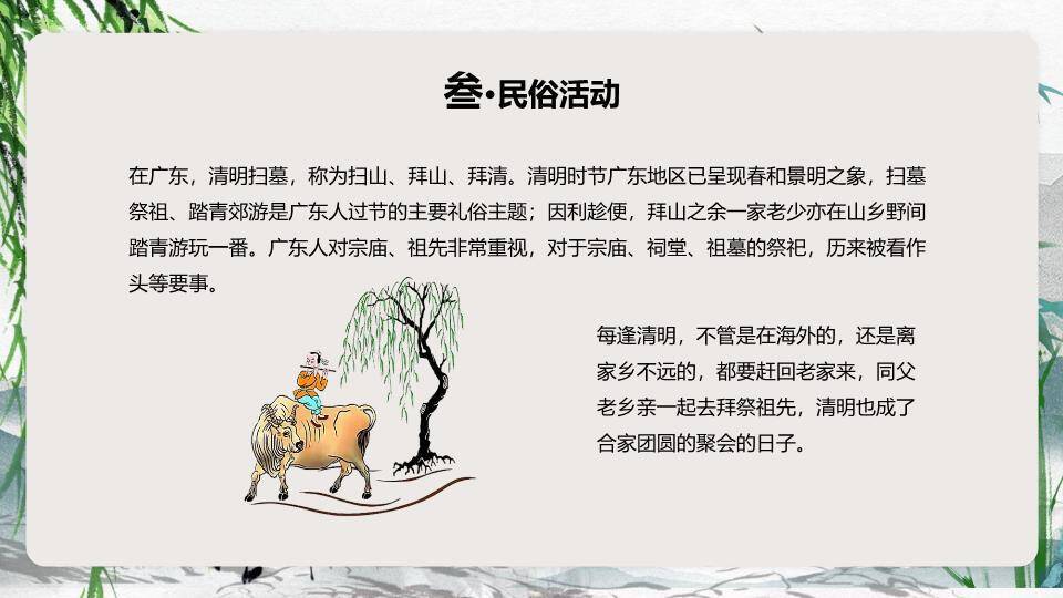 清明节古风文化PPT模板7
