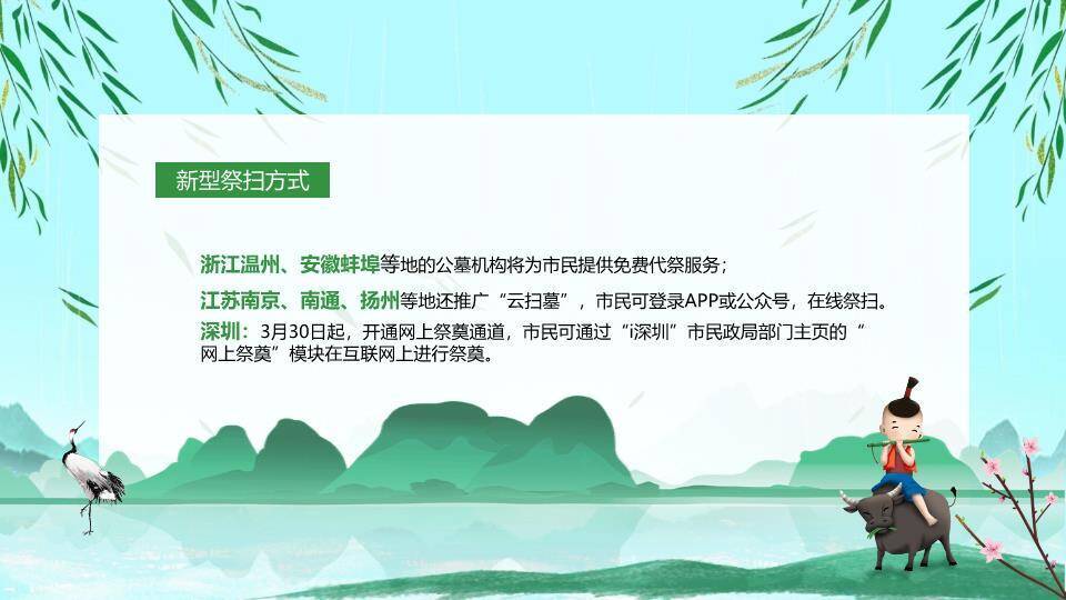 清明节云祭扫主题PPT模板8