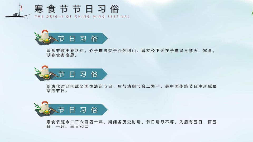 寒食节传统习俗PPT模板8