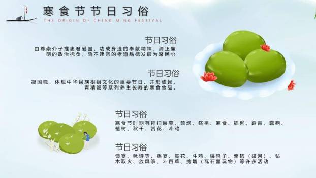 寒食节传统习俗PPT模板9