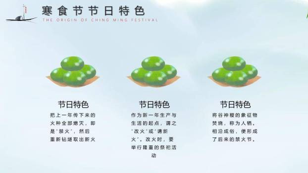寒食节传统习俗PPT模板1