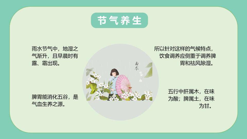 雨水节气自然童话PPT模板8