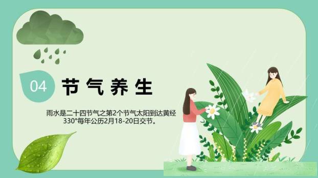 雨水节气自然童话PPT模板7
