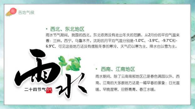 雨水节气小学课堂PPT模板1