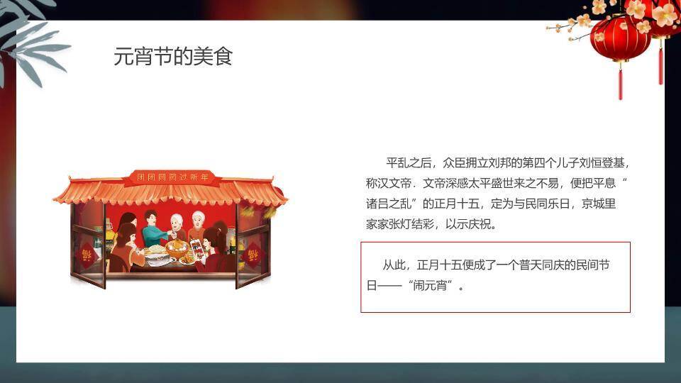 元宵节汤圆主题PPT模板5