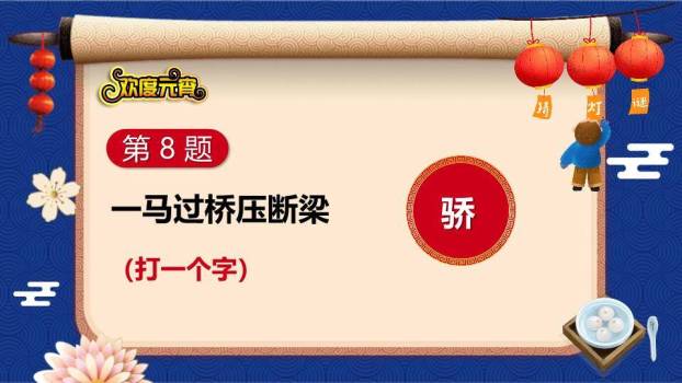 元宵节猜灯谜传统风PPT模板2