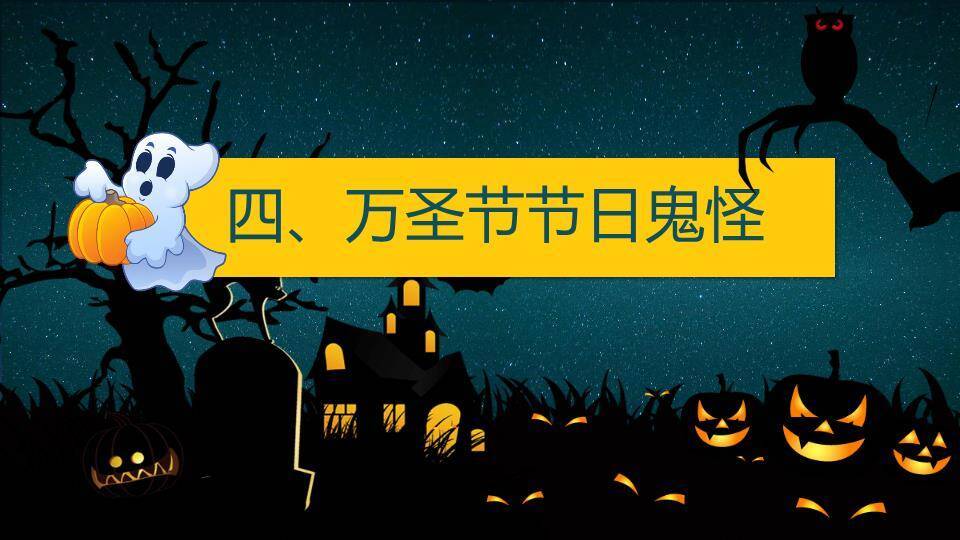 万圣节节日介绍PPT模板9