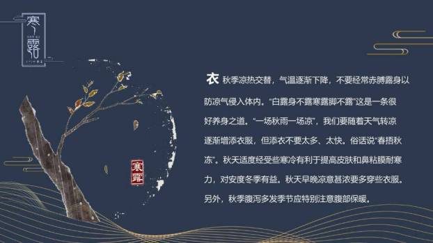 寒露节气自然意境PPT模板1