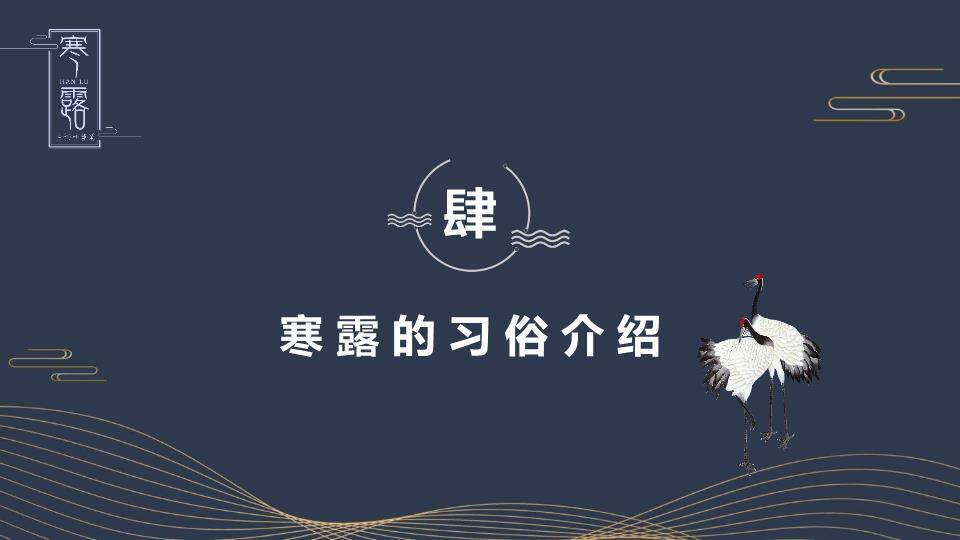 寒露节气自然意境PPT模板5