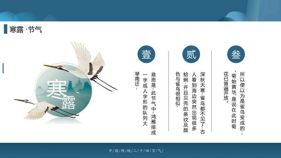 寒露节气诗意表达PPT模板2