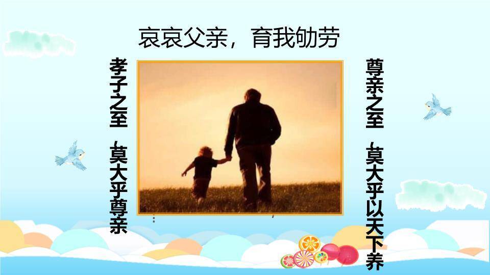 感恩父亲节主题班会PPT模板3