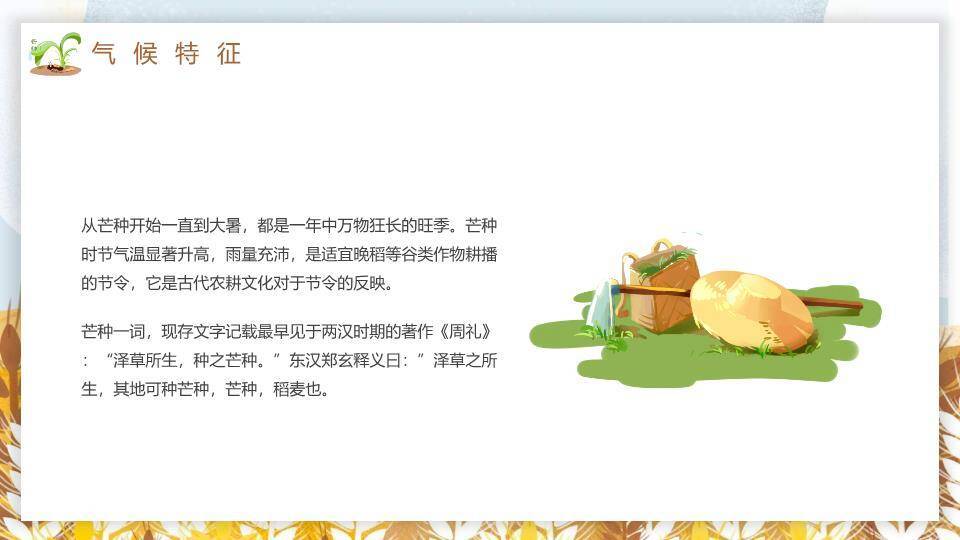 芒种节气文化介绍PPT模板1