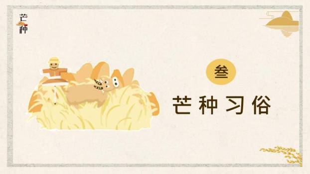 芒种节气趣味PPT模板4