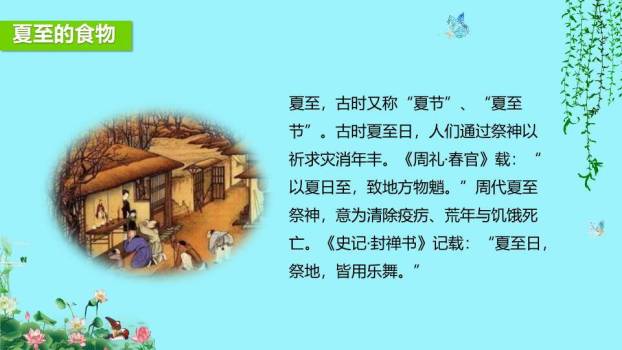 夏至节气科普PPT模板6