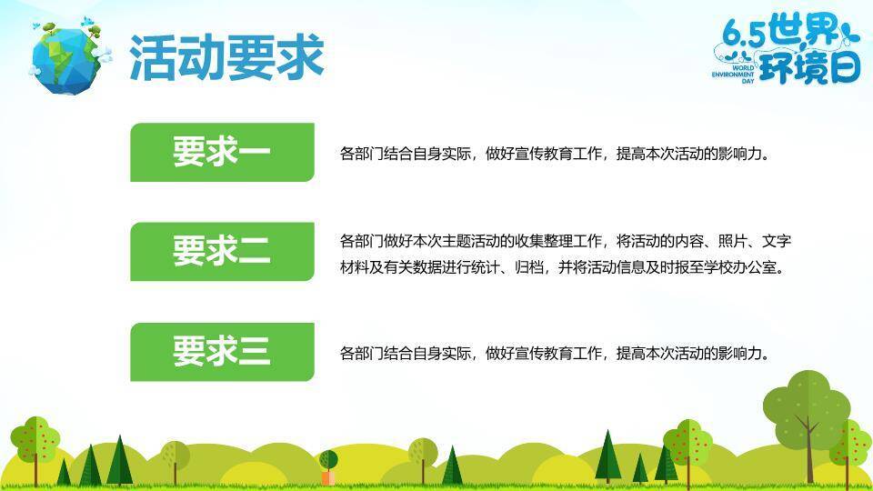 世界环境日环保宣传PPT模板4