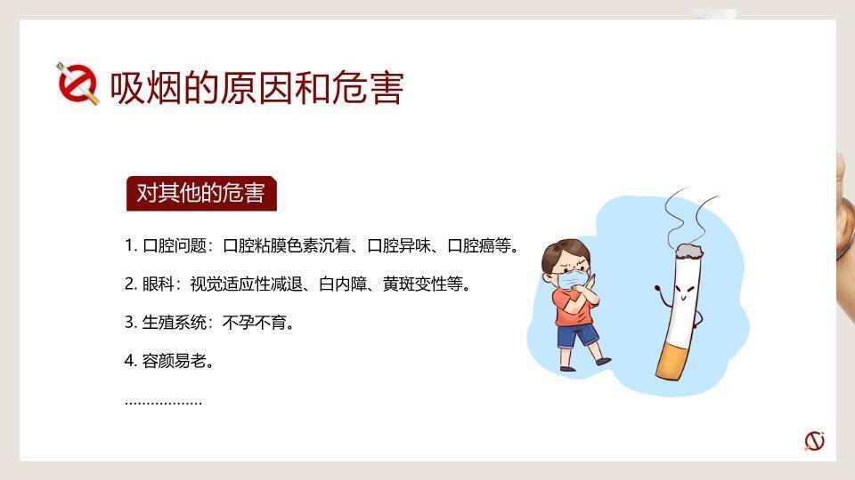 世界无烟日禁烟教育PPT模板9