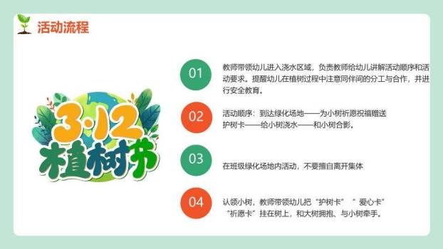 幼儿园植树节活动方案PPT模板7