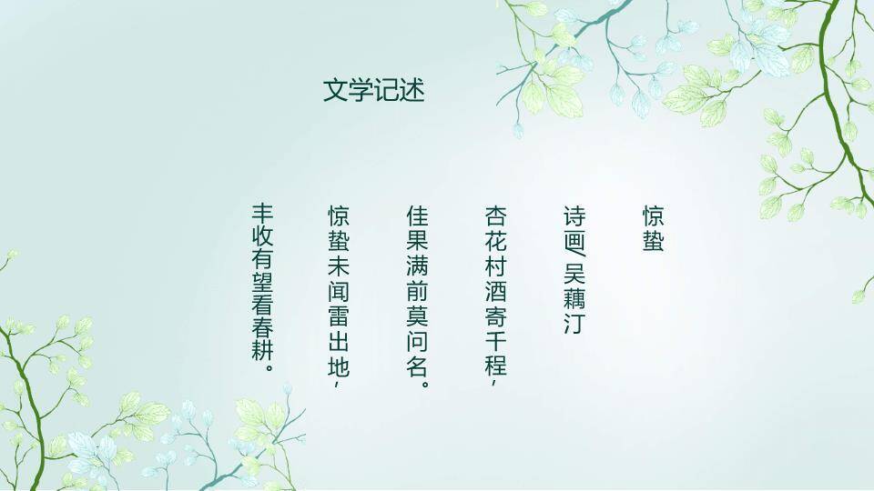 惊蛰节气传统文化PPT模板4