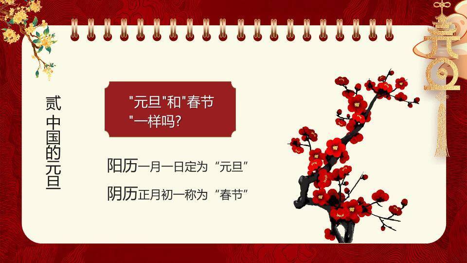新年快乐元旦PPT模板1
