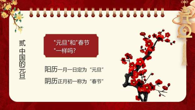 新年快乐元旦PPT模板1