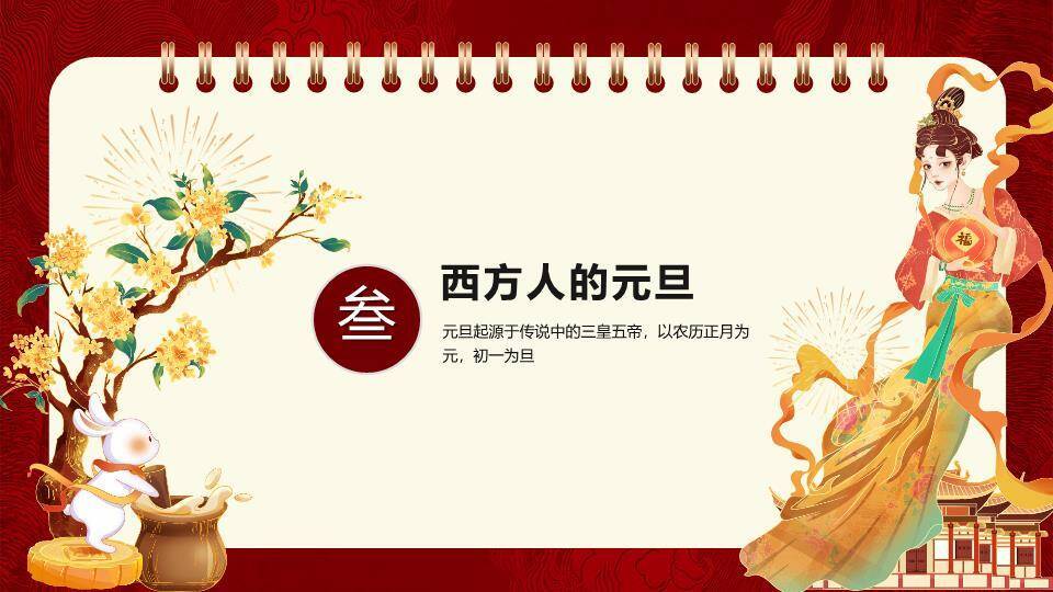 新年快乐元旦PPT模板3