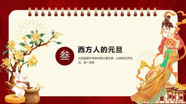 新年快乐元旦PPT模板3