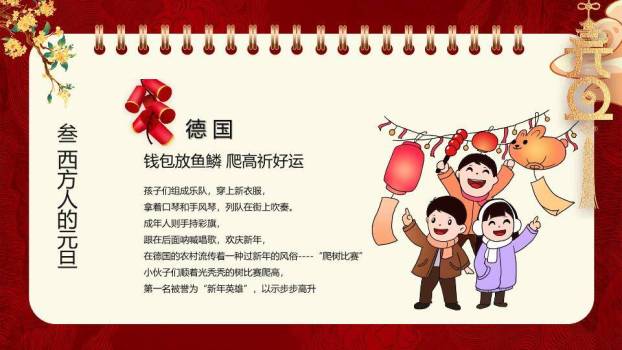 新年快乐元旦PPT模板5