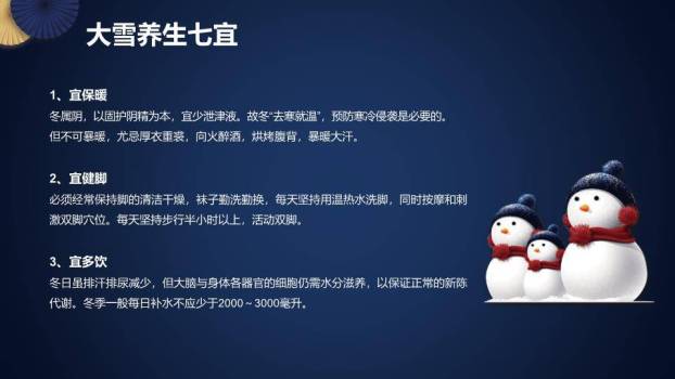 小雪节气可爱风PPT模板8