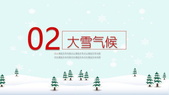 大雪夜深听雪PPT模板2