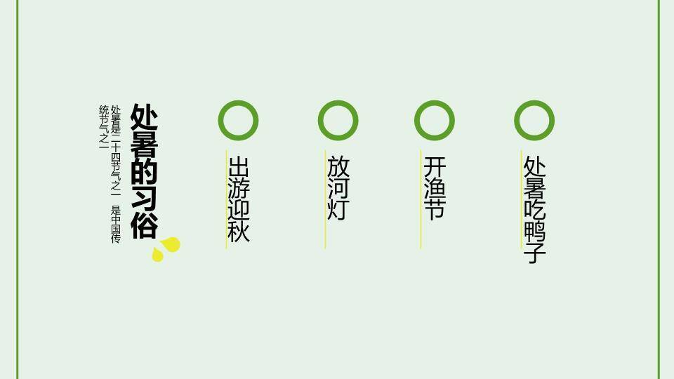 处暑节气PPT模板5