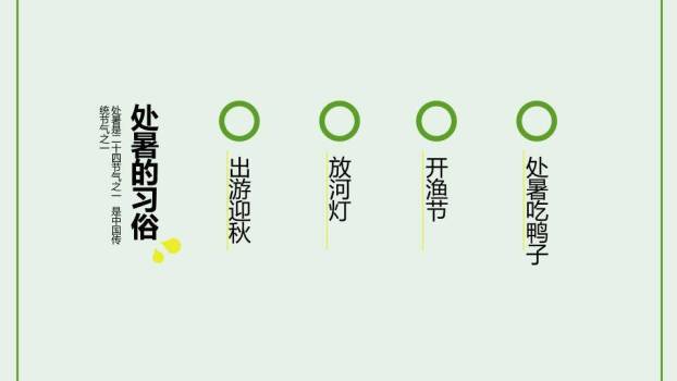 处暑节气PPT模板5