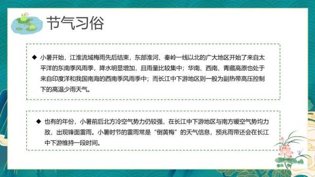 小暑传统文化PPT模板1