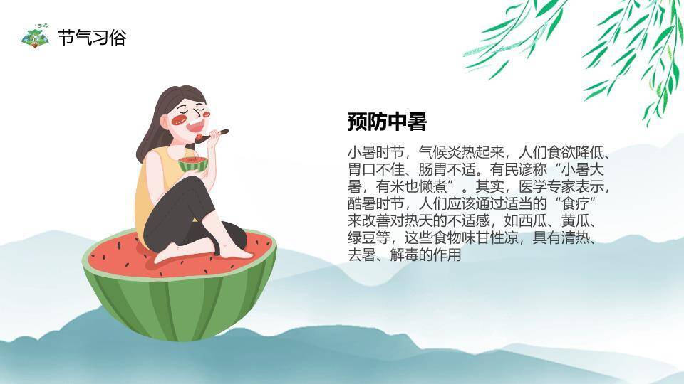 小暑简约风PPT模板9