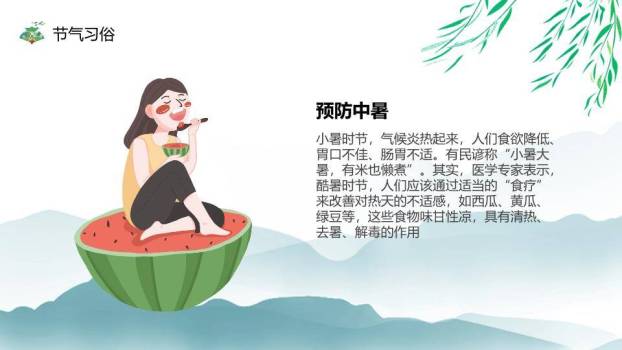 小暑简约风PPT模板9