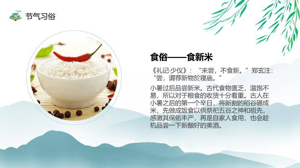 小暑简约风PPT模板3