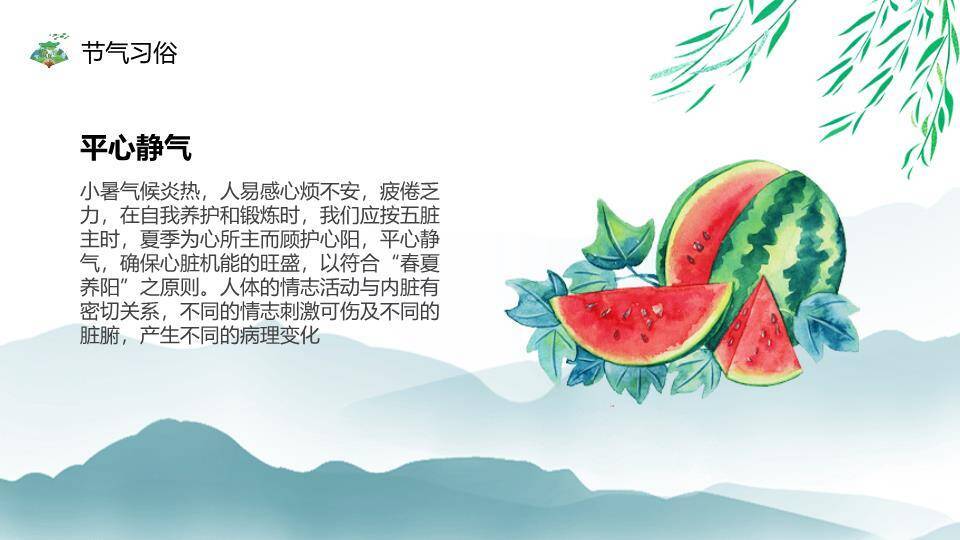 小暑简约风PPT模板6