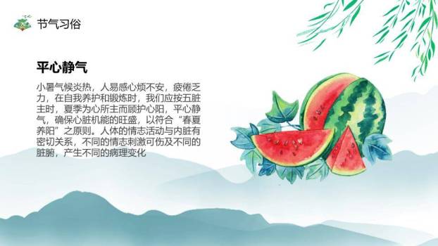 小暑简约风PPT模板6