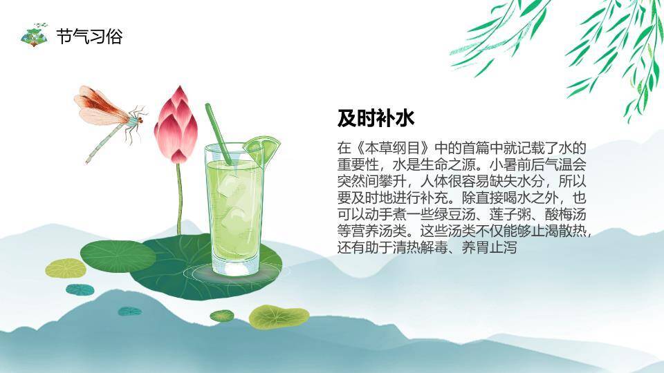 小暑简约风PPT模板7