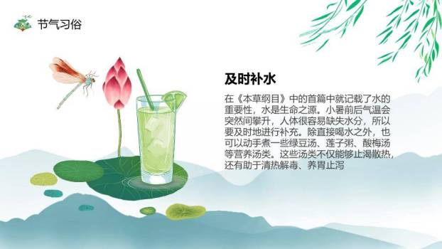 小暑简约风PPT模板7