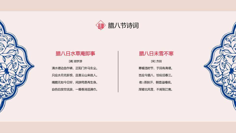腊八节习俗PPT模板8