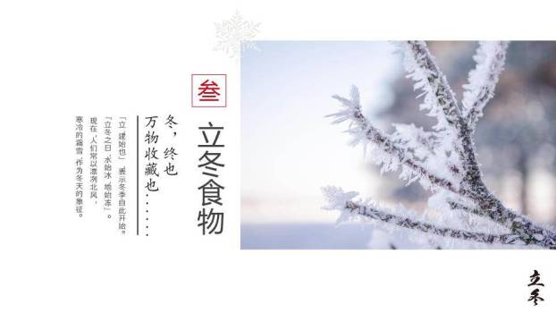 立冬节气PPT模板6