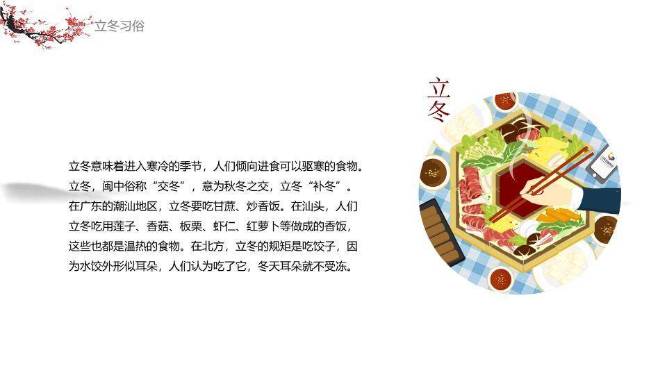 立冬文化PPT模板2