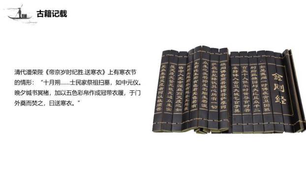 寒衣节传统PPT模板2