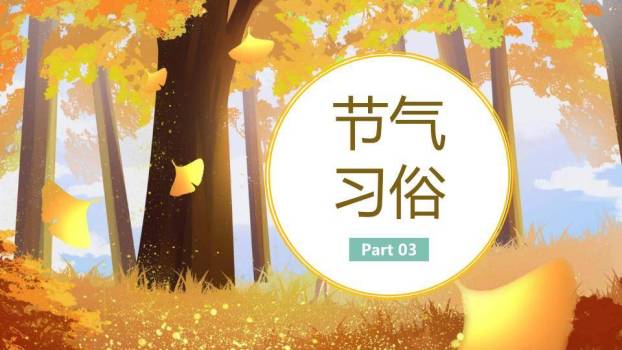 秋分节气秋日私语PPT模板2