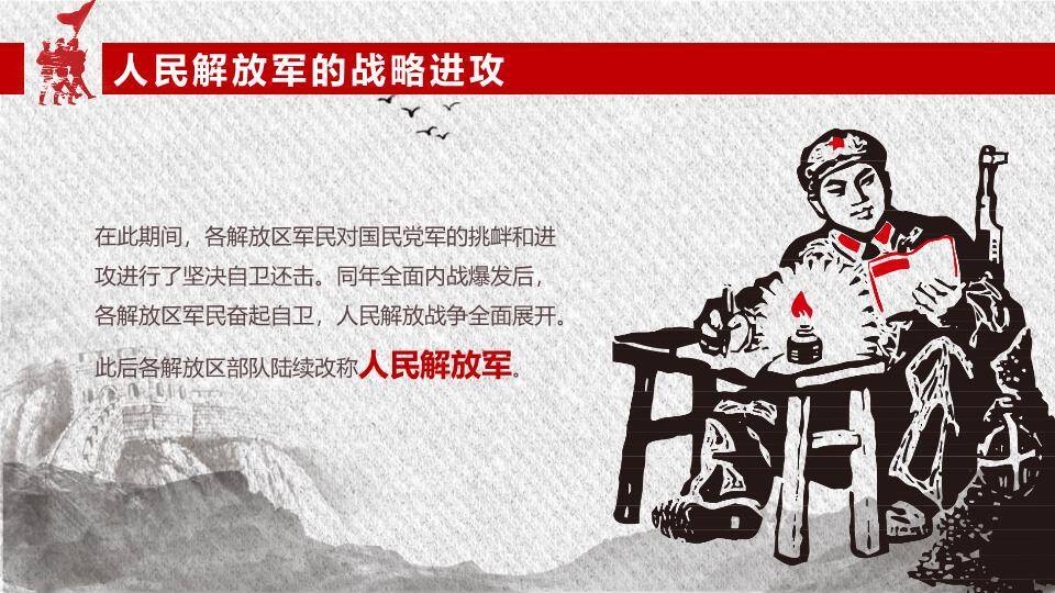 铁血铸军魂建军节纪念PPT模板9