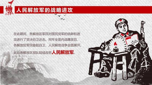 铁血铸军魂建军节纪念PPT模板9