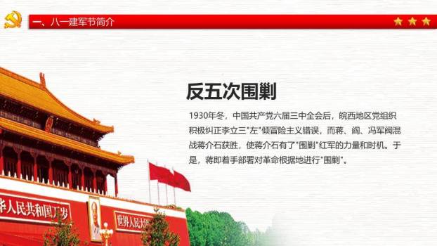 铁血铸军魂八一建军节PPT模板1