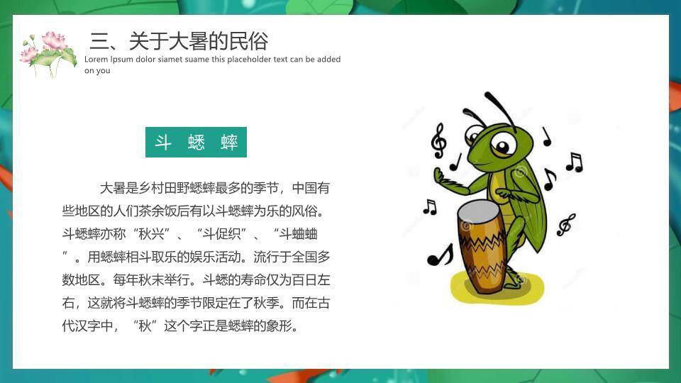 大暑节气夏日清凉PPT模板8