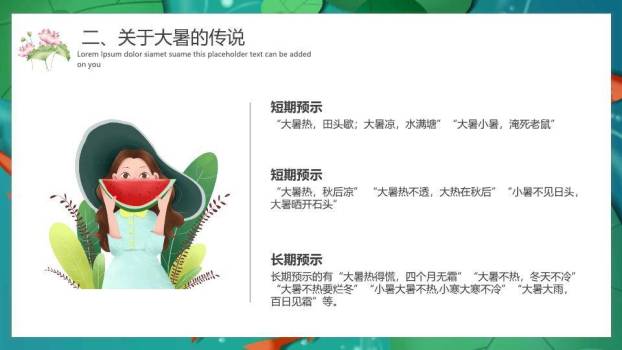 大暑节气夏日清凉PPT模板1